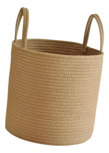 Cesta Redonda Tejida Para La Colada Con Asas Para M