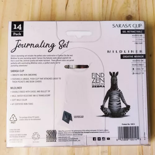 Zebra Journaling Set- Mildliner/Sarasa 14 Pack