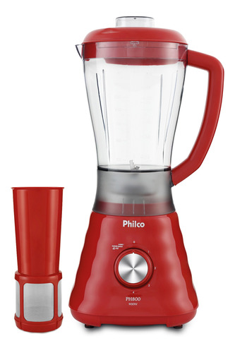 Liquidificador 2,4 Litros 900w Ph800p Vermelho Philco 110v