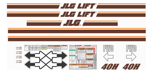 Calcomanias Elevador JLG 40e