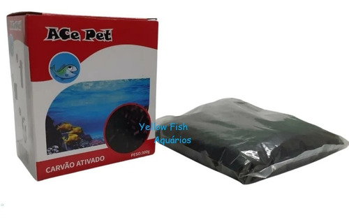 Carvão Ativado Ace Pet Saco 300g P/ Aquário Doce , Marinho