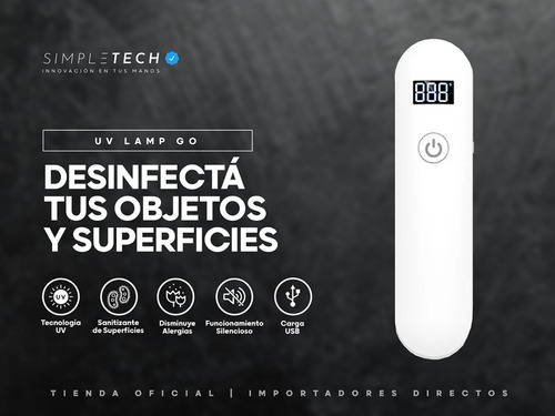 Imagen 4 de 7 de Esterilizador Portátil Lámpara Uv Germicida Superficies
