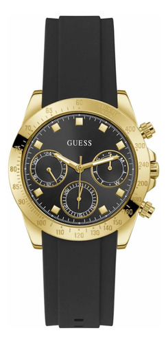 Reloj Guess Mujer Negro Con Dorado