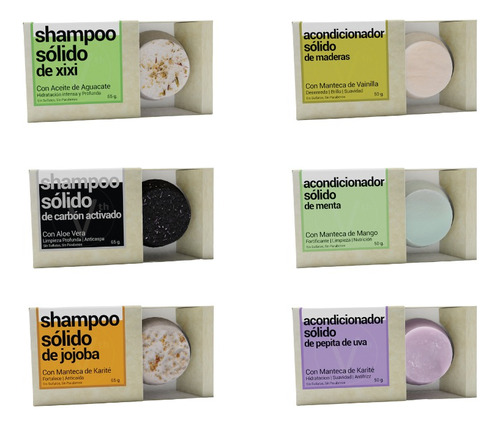 Shampoo Y Acondicionador Solido Verseth 10 Piezas A Elegir