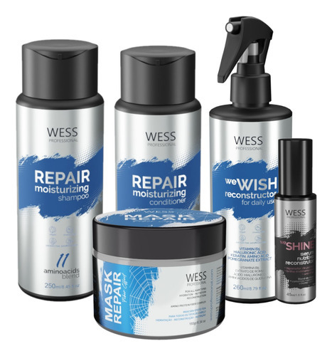 Wess Repair Sh+cd 250ml+wewish 260ml+mask 180g+weshine 45ml