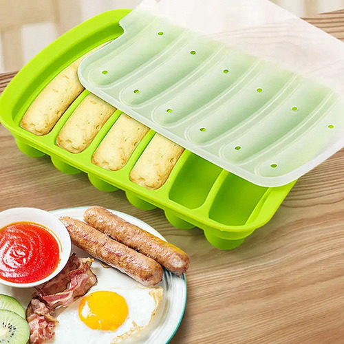 4 Moldes For Hacer Salchichas, Silicona, Jamón Di