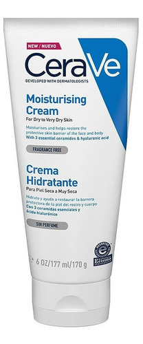  Crema Hidratante Cerave Piel Seca Rostro Y Cuerpo 170gr