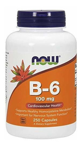 Ahora Vitamina A B-6 100mg,250 Cápsulas (pack De 2)