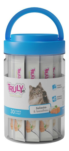 Truly Petisco Cremoso Gatos Sabor Salmão E Bacalhau C/30