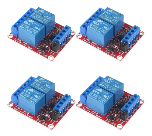 4 Modulo Rele 5 V Cc Interruptor 2 Canal Aislamiento Nivel