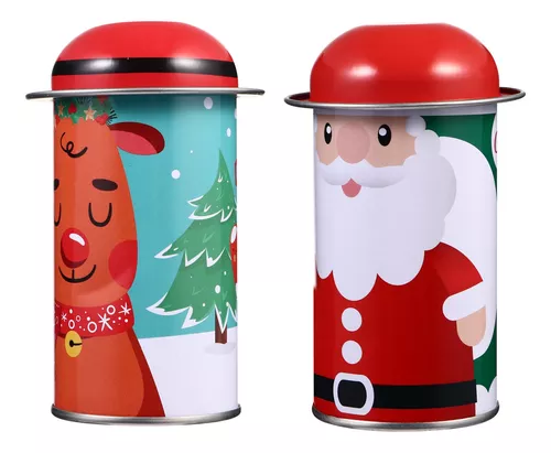 2 Cajas De Regalo De Navidad Exquisitas Cajas De Lata Navide 