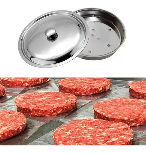 Imagen 1 de 8 de Molde Hamburguesa Acero Inoxidable D+m Bazar