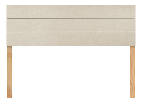 Cabecera Matrimonial Dotico Raya Horizontal 3 En 1 Moderna Color Lino Natural