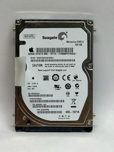 Disco Duro Seagate Momentus 5400.6 320gb Certificado Mac