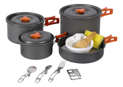 Kit De Utensilios De Cocina Para Acampar Redcamp 11/12/22 Pi