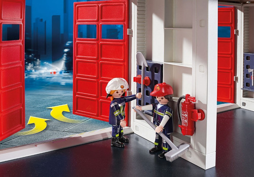 Imagen 7 de 10 de Estacion De Bomberos Playmobil Con Helicoptero - 9462