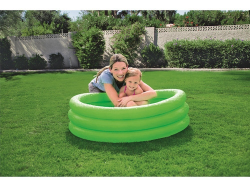 Imagen 5 de 5 de Pileta Inflable Bestway 51024 Redonda 3 Aros 102x25cm 101 Lt
