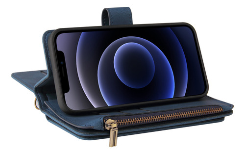 Compatível Com iPhone 12 Mini, Capa De Couro Com Fecho Magné