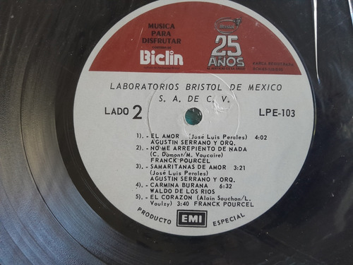Vinilo Musica Para Disfrutar Biclin (Usado)