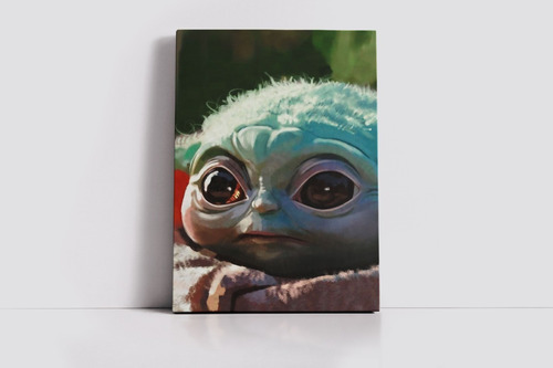 Yoda Bebe Art Cuadro 50x70cm Lienzo Canvas