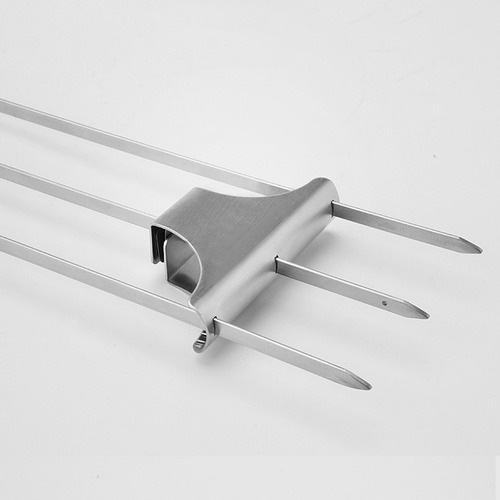 Para Barbacoa De 3 Puntas Con Barra De Empuje, Utensilios De