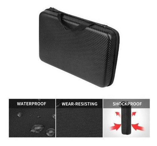 Estuche Maletin Shoot Simil Fibra Carbono Compatible Gopro