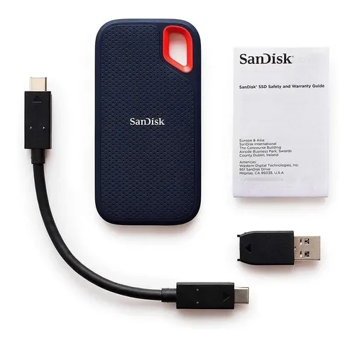 Ssd Externo Portátil Sandisk Extreme 2tb, Usb 3.1, Leitura: 1050