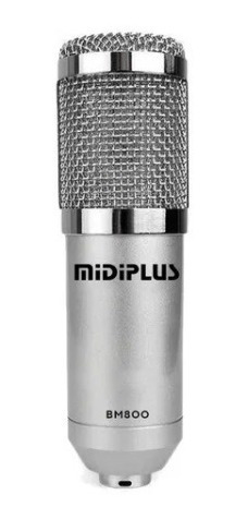 Microfono Condenser Midiplus Bm800 Plateado