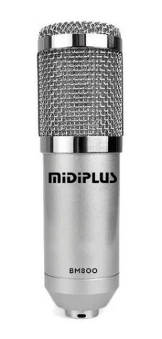 Imagen 1 de 5 de Microfono Condenser Midiplus Bm800 Plateado