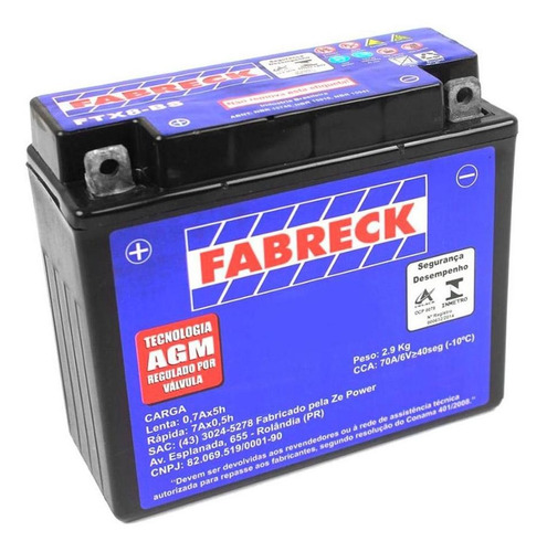 Bateria Fabreck Yb7-a / Fa8a-e Katana / Yes / V-blade