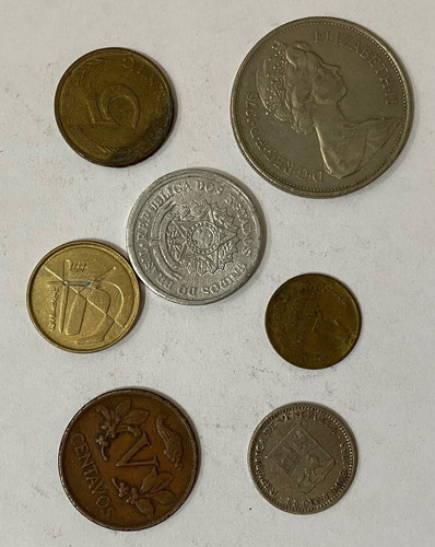 7 Monedas Rusia Alemania Bretaña Brasil España Venezue 1m353