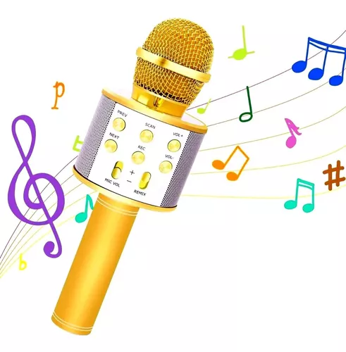 Micrófono de Karaoke con Cambio de Voz para niños, micrófono