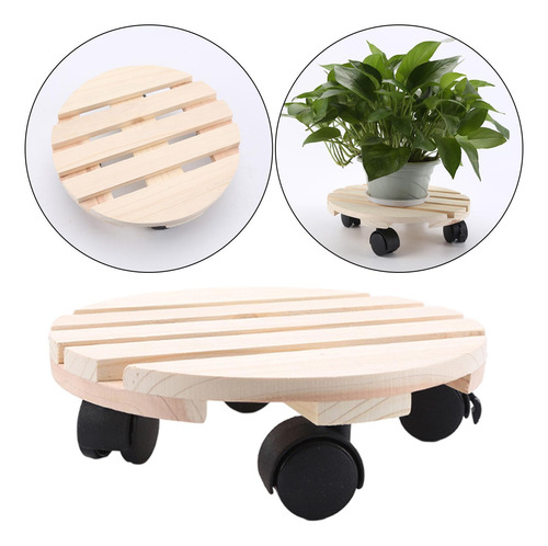 Soporte De Planta Rodante Pallet Soporte Redondo De Los 40cm