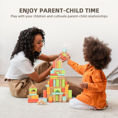 Building Blocks Look, 100 Unidades, Para Niños Pequeños De 1