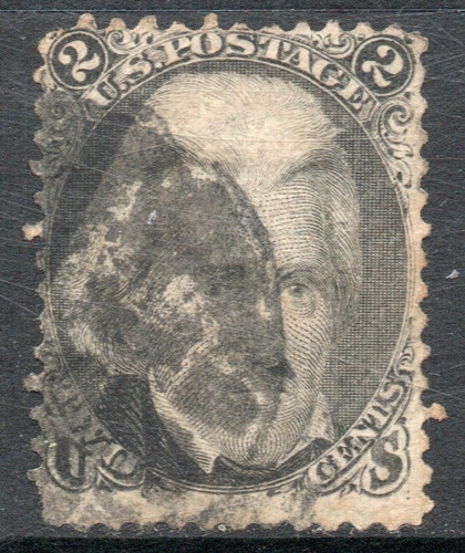 Estados Unidos Sello Usado Andrew Jackson X 2 Cent. Año 1863