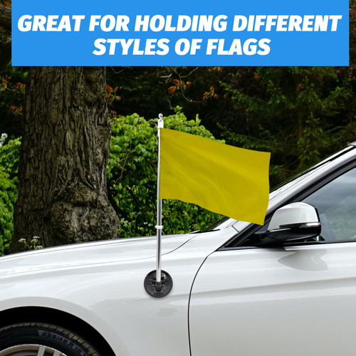 Asta De Bandera Exterior Para Portabanderas De Coche Con Ven