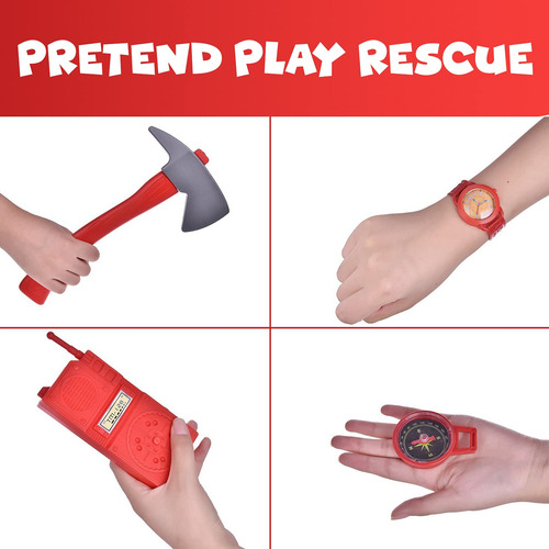 Set De Juego De Rol De Bombero Fireman Gear Para Niños