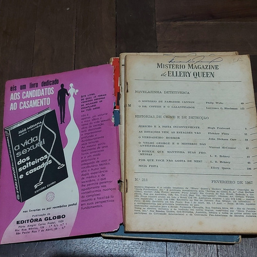 Lote 21 Livros Mistério Magazine De Ellery Queen +1 Brinde