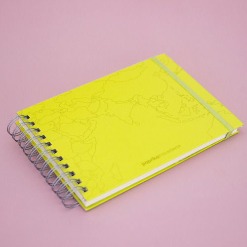Cuaderno Bitacora De Viaje Con Stickers Y Señalador Color Worldmap lima