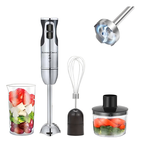 Mixer Power Inox 3 Em1 500w Eletro Domestico Mix Processador Cor Prateado 127v