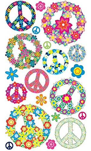 Sticko Floral Peace Signs Pegatinas