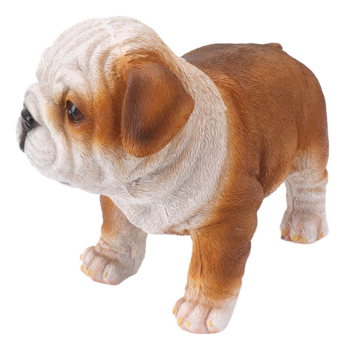 Estatua De Cachorro De Bulldog Inglés De Resina Realista