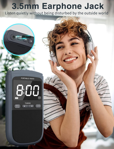 Am Fm Walkman Radio:900mah Rechargeable Portable Transist...