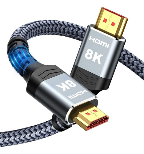 Cable Hdmi Largo 2.1 De 35 Pies, Ultravelocidad De 48 Gbps H