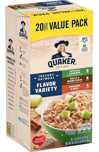 Quaker Avena Instantánea Sabores Variados 20 Sobres