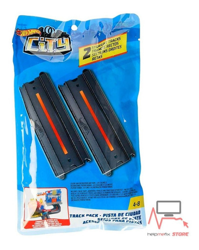 Accesorios Hot Wheels City Track 2 Straight Mattel Fmx38