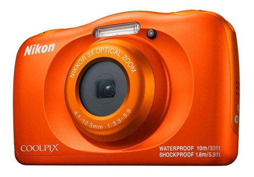  Nikon Coolpix W150 compacta cor  laranja