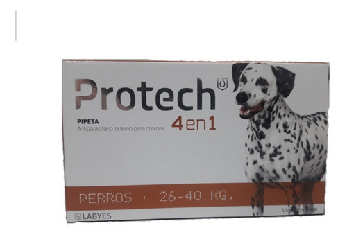 Imagen 1 de 5 de Pipeta Protech Perro 26 A 40kg Pulgas Garrapatas Y Mosquitos