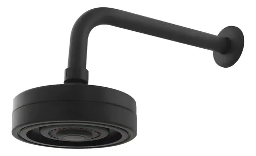 Ducha Chuveiro Articulável Autolimpante Para Aquecedor Solar E A Gás, Preta Fosca Preto Fosco