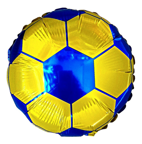 Globo Metalizado Motivo Pelota Futbol 22cm 